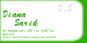 diana sarik business card